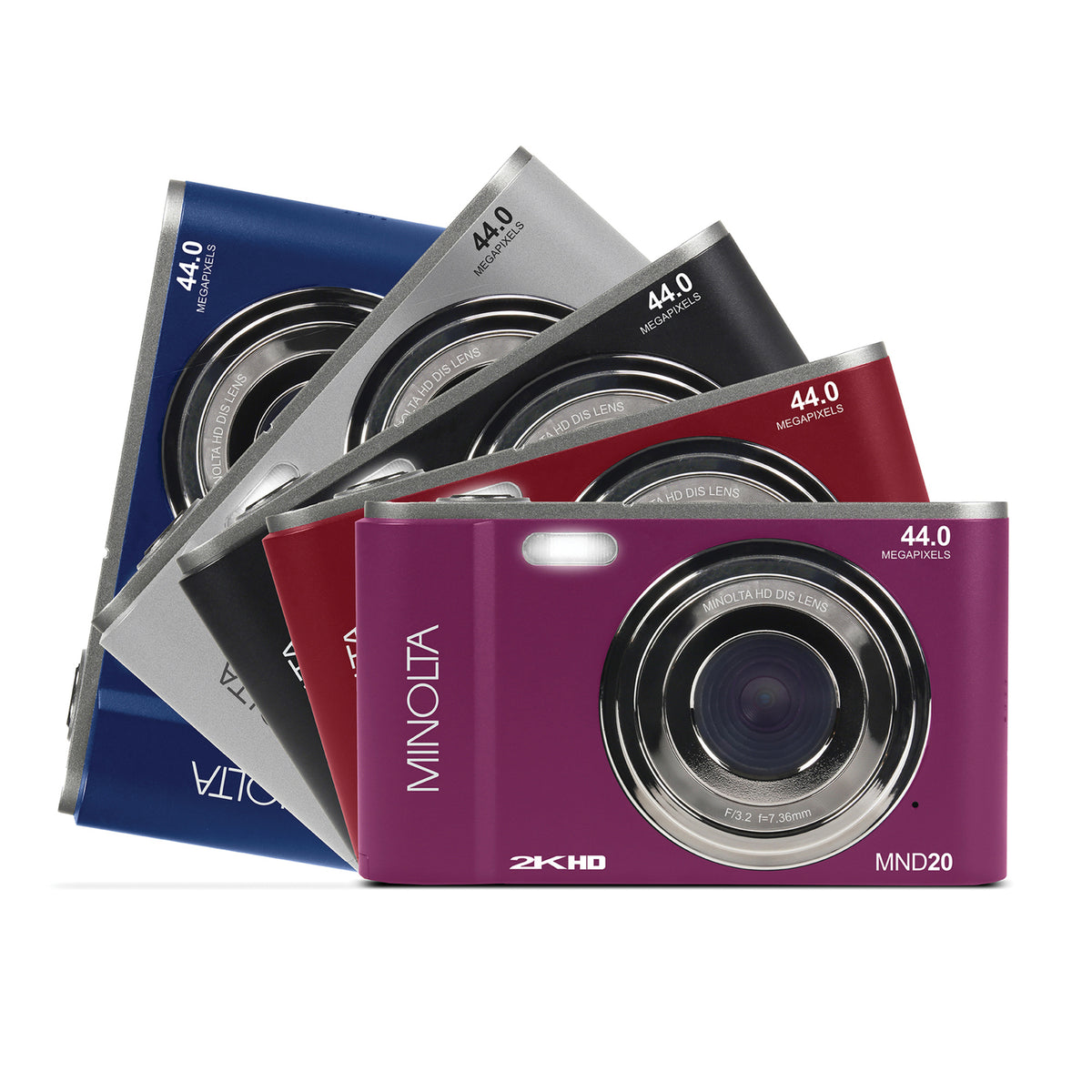 Minolta MND20 16x Digital Zoom 44 Quad HD Digital Camera (Black) - 10
