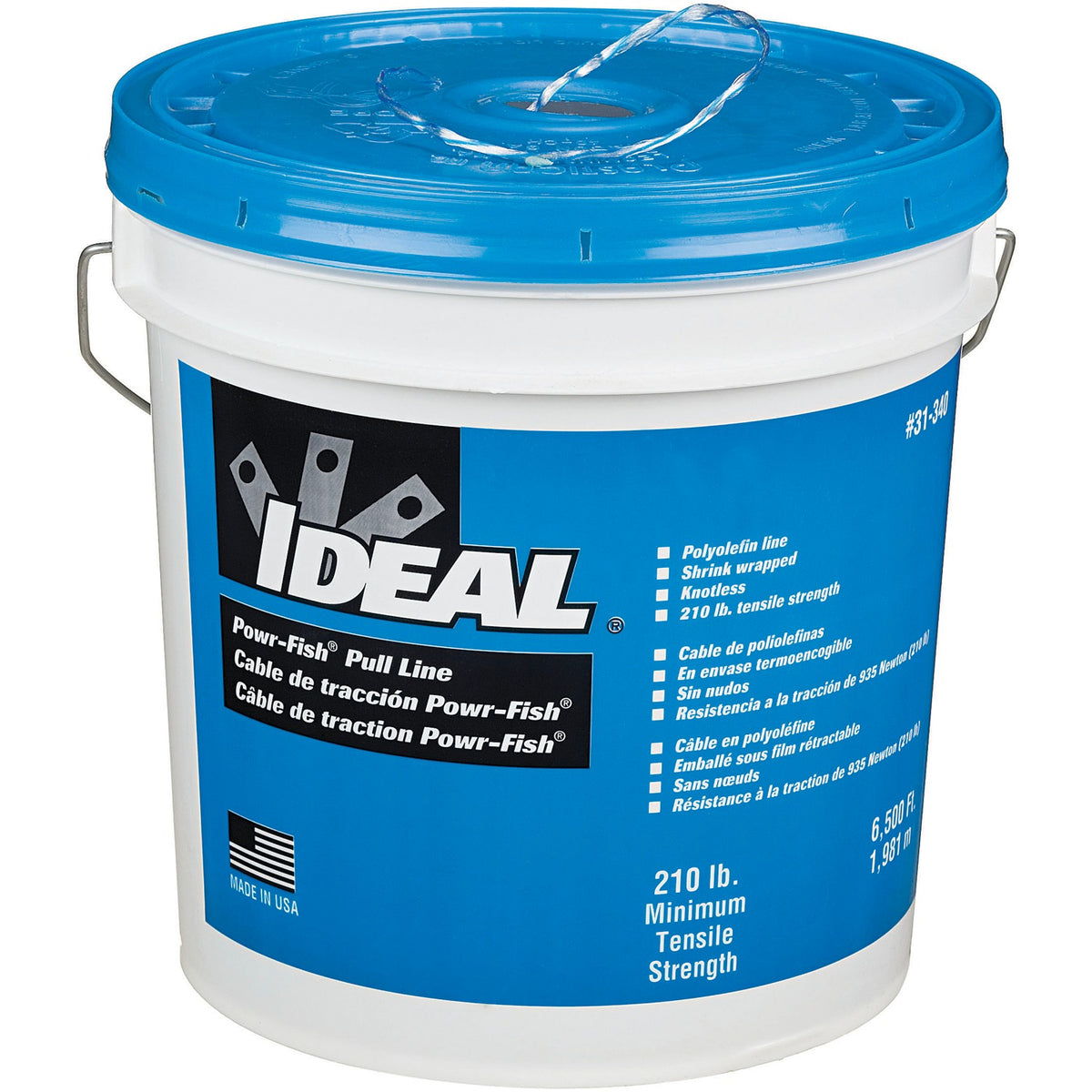Ideal Powr-Fish Heavy-Duty Pull Line, 6,500 Feet - 7