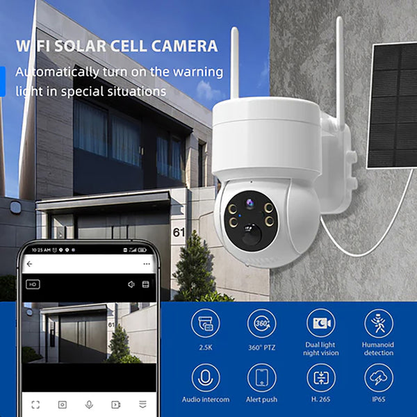 Cámara de seguridad exterior Ptz inteligente Wi-Fi eco4life 2304 x 1296