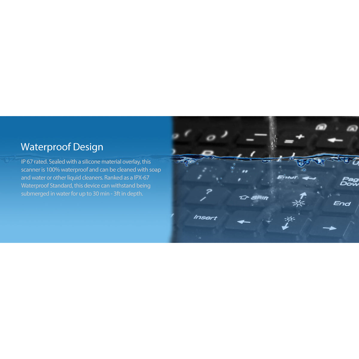 Adesso Wired USB Antimicrobial Waterproof Silicone Touchpad Computer - 5