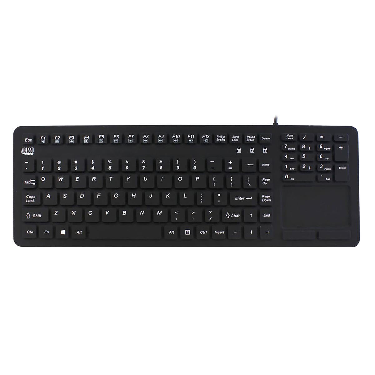 Adesso Wired USB Antimicrobial Waterproof Silicone Touchpad Computer - 8