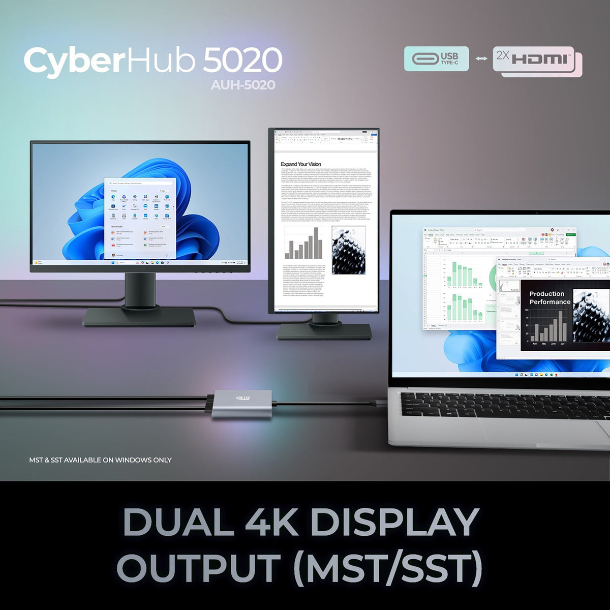 Adesso to Dual HDMI Adapter - 5
