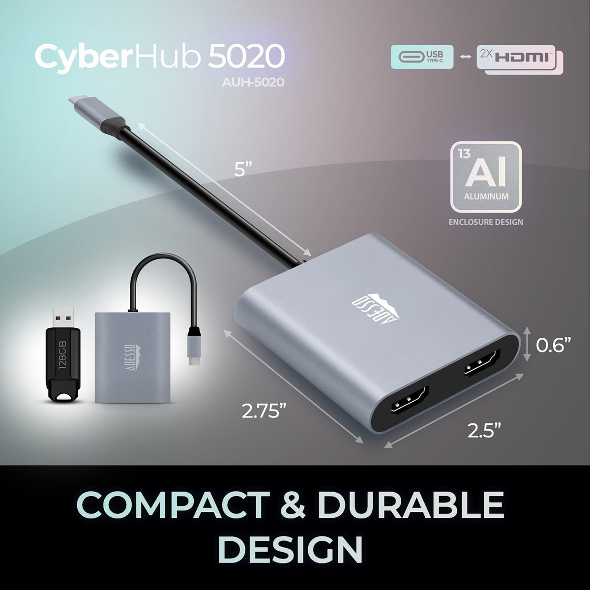 Adesso to Dual HDMI Adapter - 7