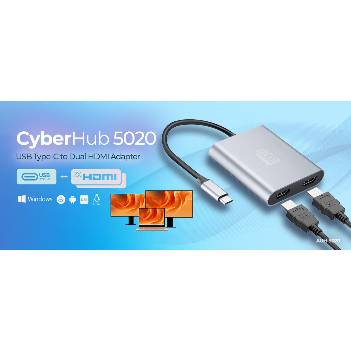 Adesso to Dual HDMI Adapter - 9