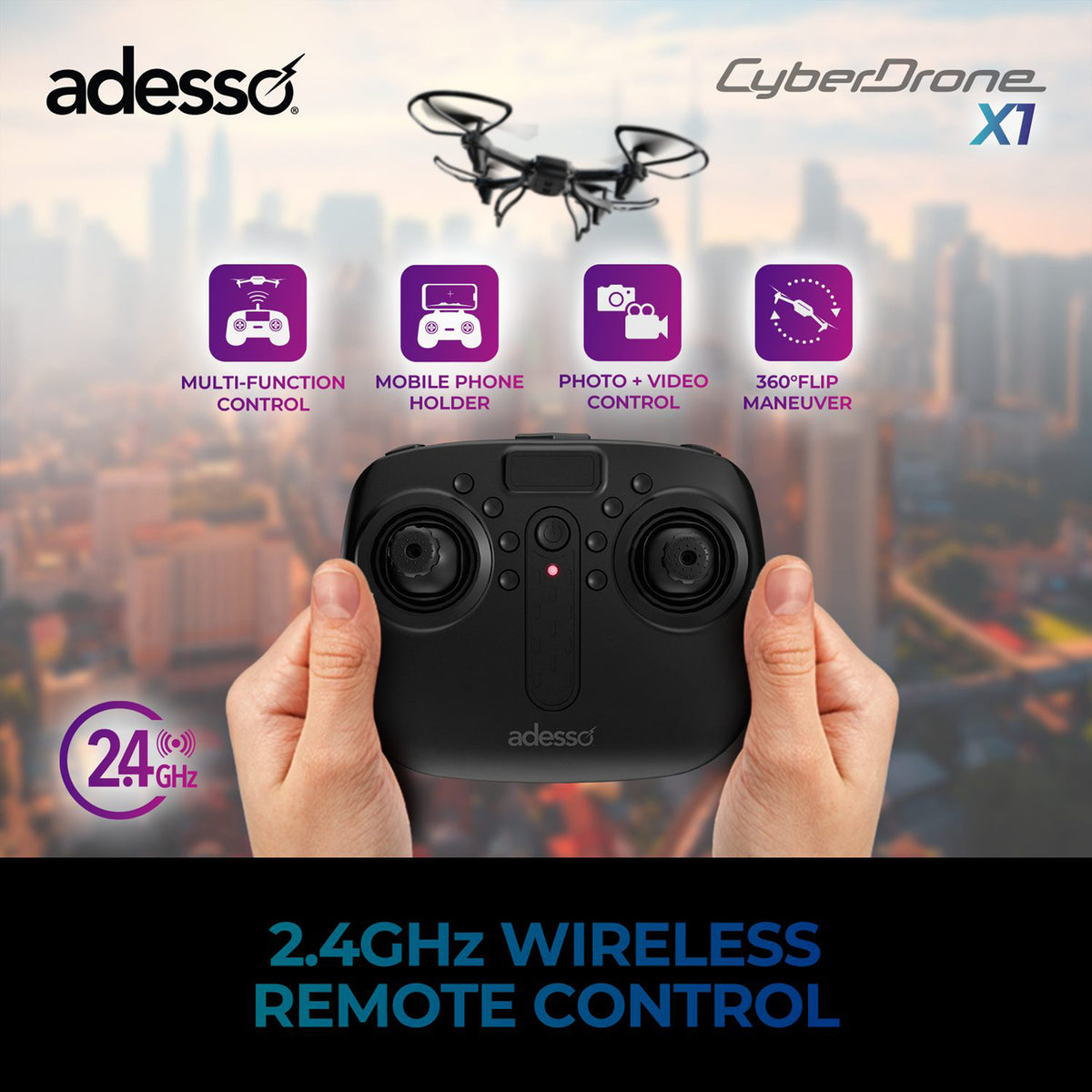Adesso CyberDrone X1 CyberDrone X1 720p Entry-Level Drone
