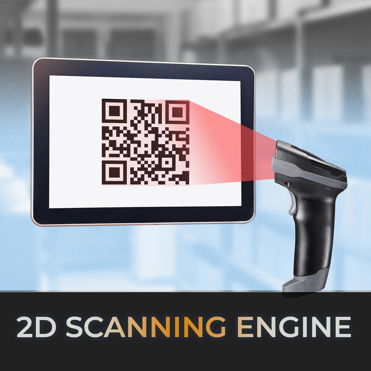 Adesso NuScan 3000 Bluetooth/2.4-GHz/USB-Wired 2D Handheld Barcode Scanner - 3