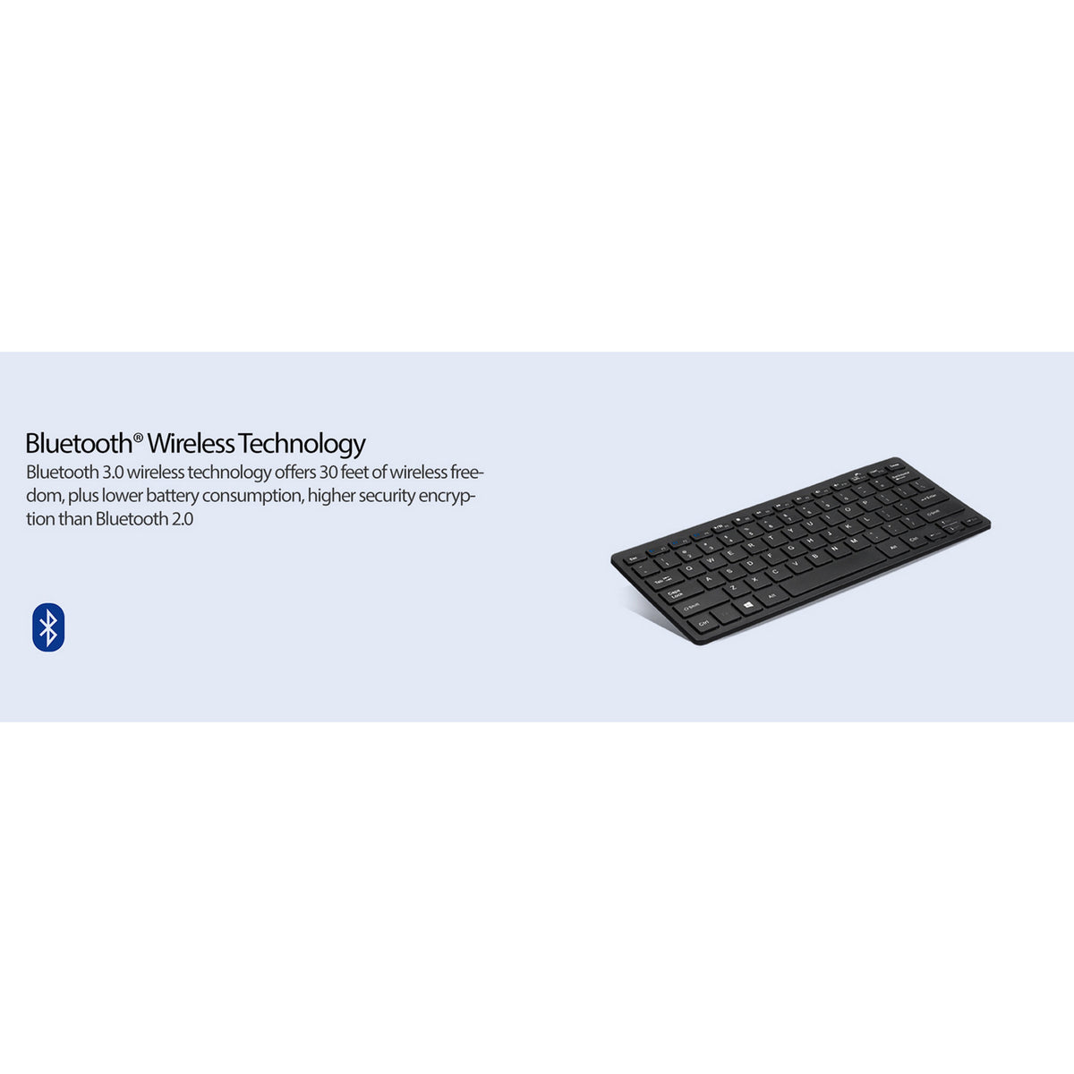 Adesso Bluetooth SlimTouch Computer Keyboard - 3