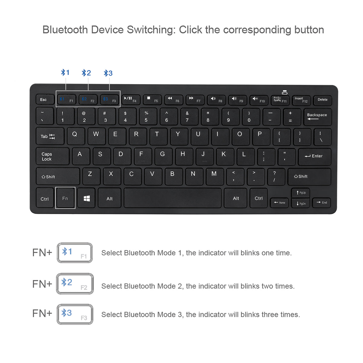Adesso Bluetooth SlimTouch Computer Keyboard - 7