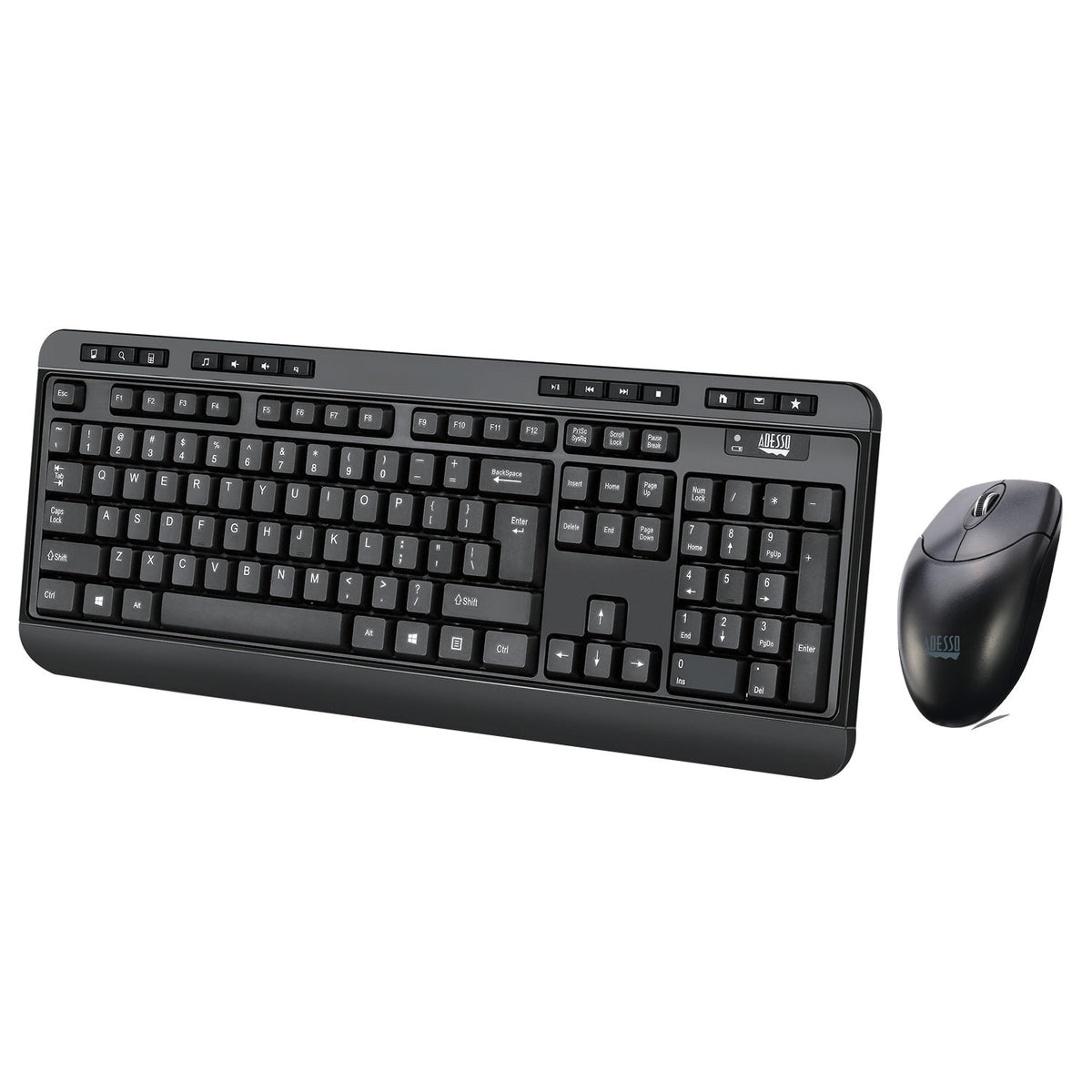 Adesso EasyTouch Antimicrobial Wireless Desktop Keyboard and Mouse - 3