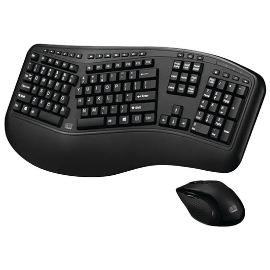 Adesso Tru-Form Media 1500 Wireless Ergonomic Keyboard & Laser Mouse