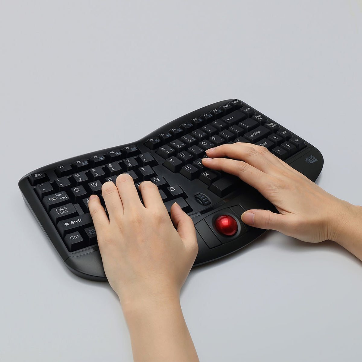 Adesso 2.4-GHz Wireless TruForm Ergonomic Computer Keyboard - 2