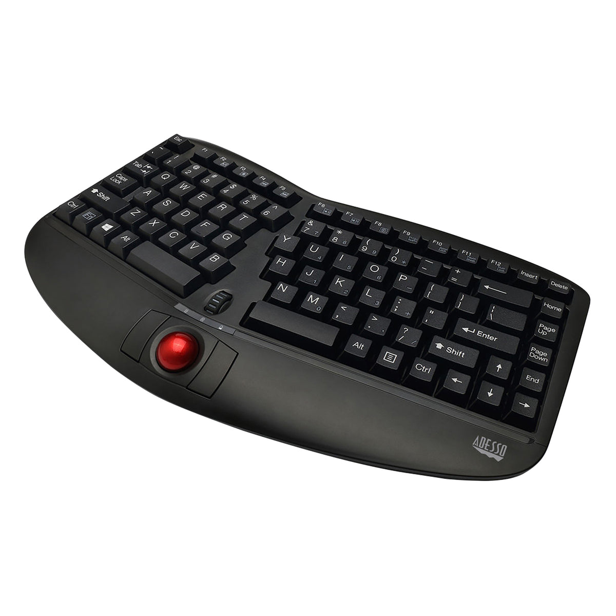 Adesso 2.4-GHz Wireless TruForm Ergonomic Computer Keyboard - 16