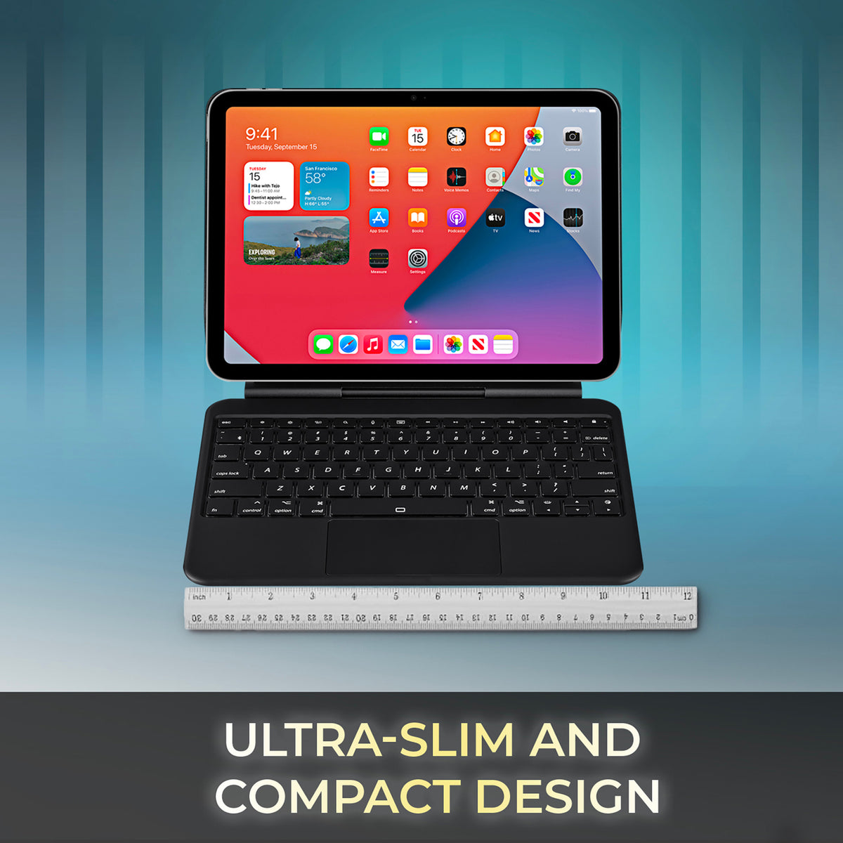 Adesso EasyTouch Folio 7050 Bluetooth Keyboard for iPad Pro 11 In. - 5