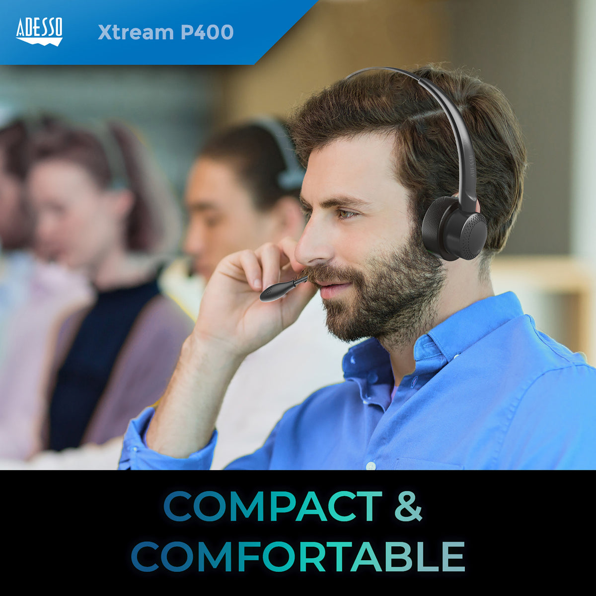 Adesso Xtream P400 Bluetooth Headset - 3