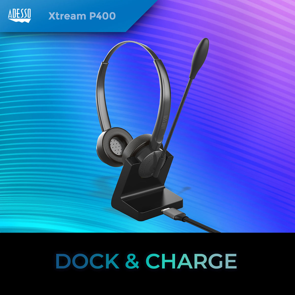 Adesso Xtream P400 Bluetooth Headset - 4