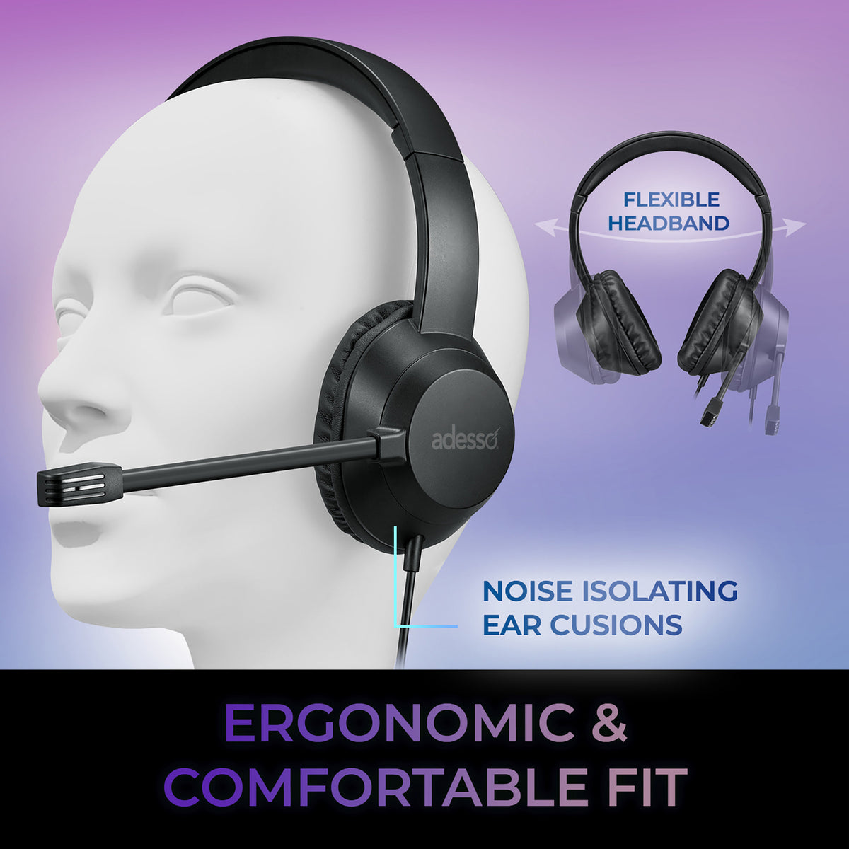 Adesso Xtream P7 Ai Copilot Headset with Microphone - 6