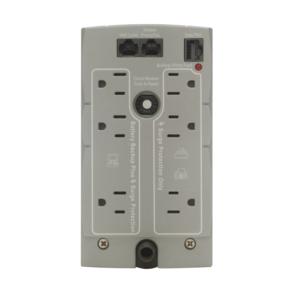 Apc 6-AC Outlet and RJ11/Telco 350-VA/210-Watt Back-UPS Cs Tower — Beige - 2