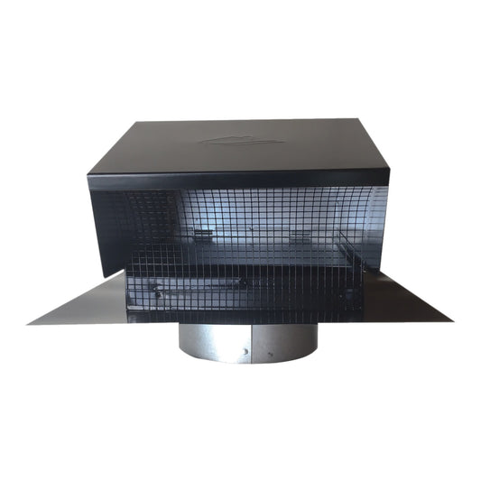 Builder's Best 0 Black Metal Roof Vent Cap (6 In.)