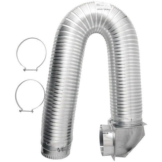 Builder's Best 4" X 8ft Ul Transition-Duct Single-Elbow Kit