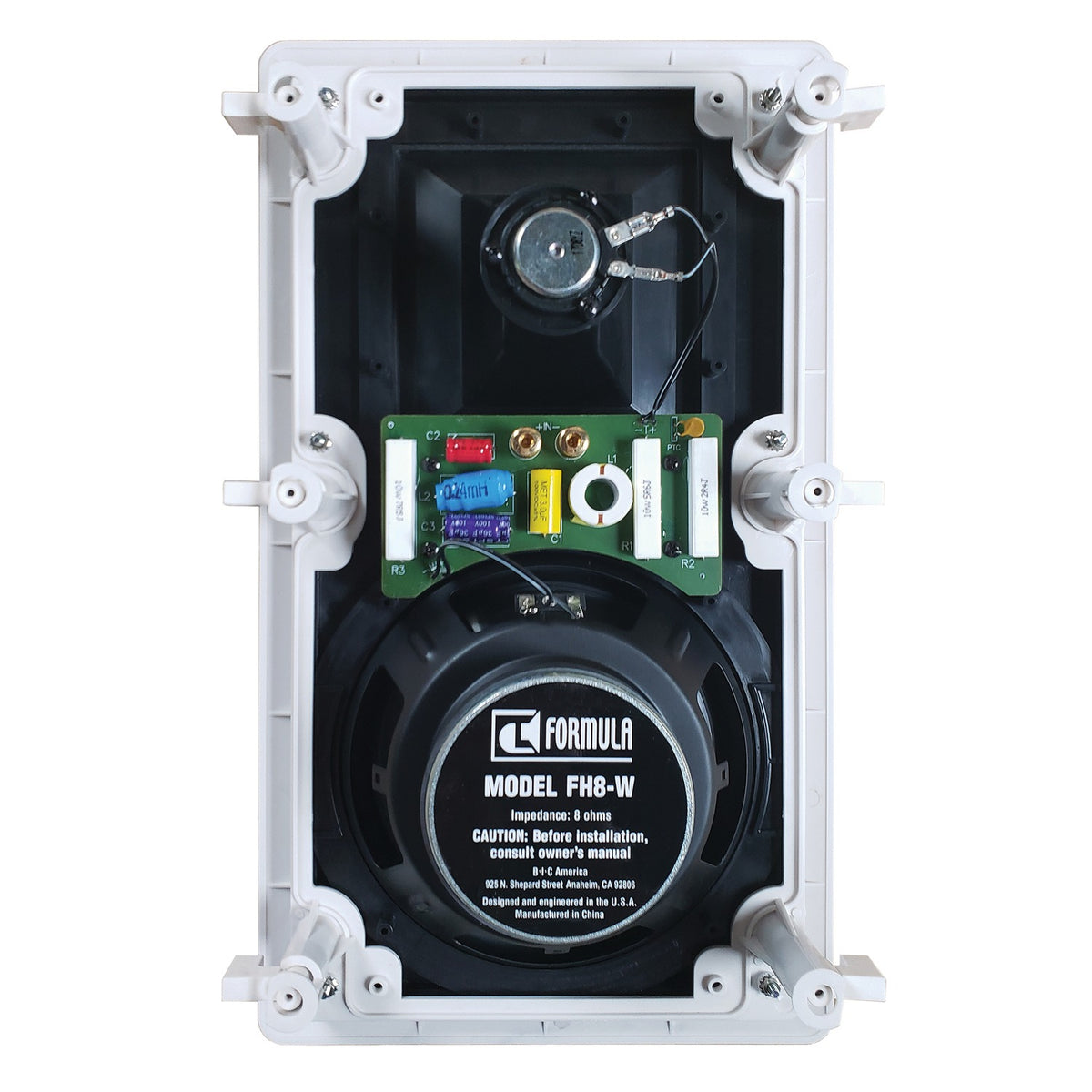 Bic America 8-In. 175-Watt Formula Series FH8-W 2-Way In-Wall Speaker Pair