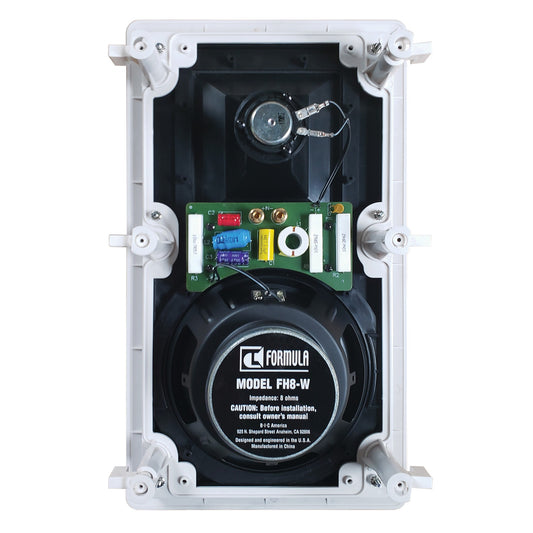 Bic America 8-In. 175-Watt Formula Series FH8-W 2-Way In-Wall Speaker Pair