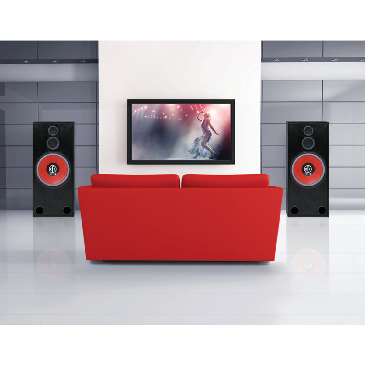 Bic America RtR Series RtR 1530 15-In. Indoor 3-Way Tower Speaker - 6