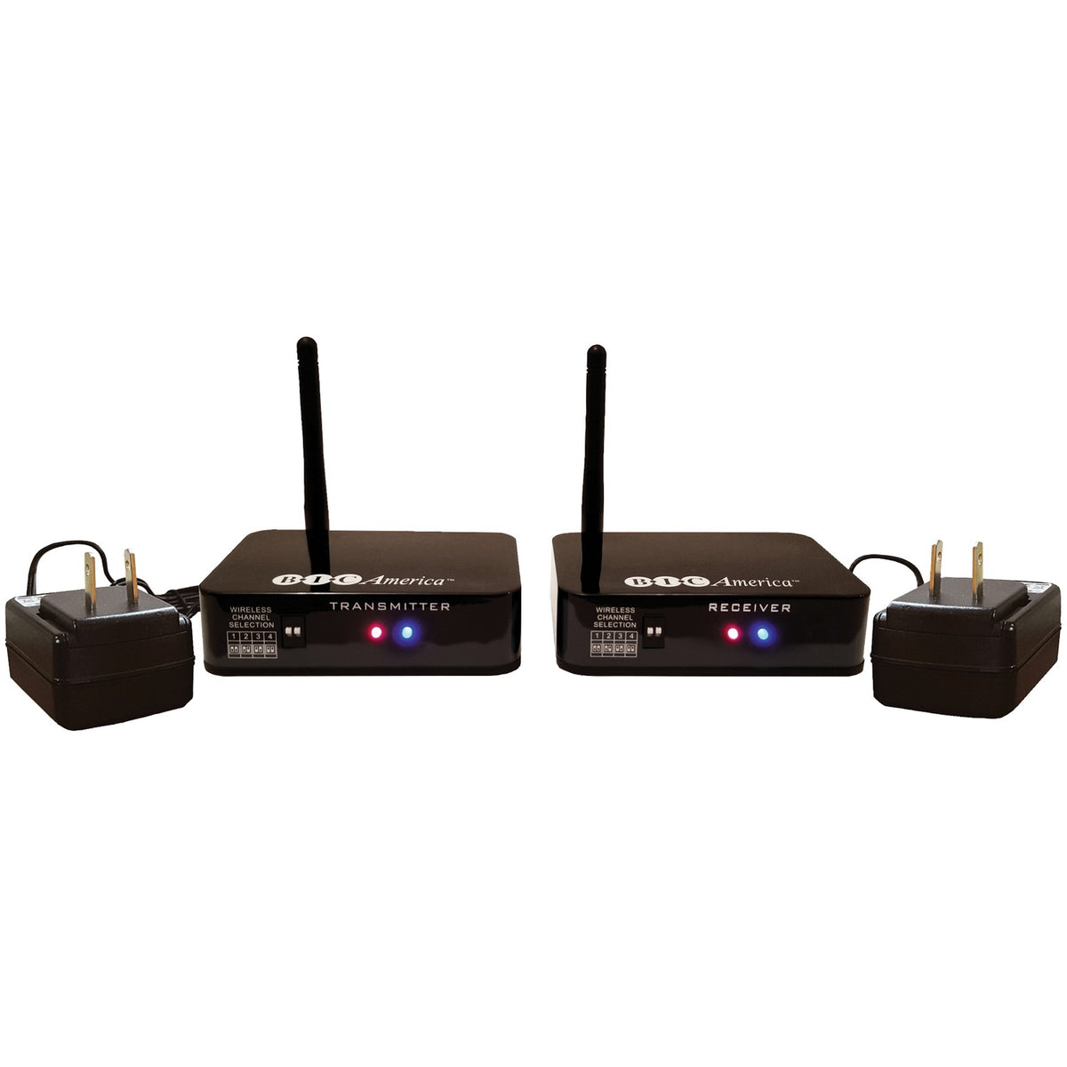 Bic America 4-Channel Wireless Audio Transmitter/Receiver Kit for Powered
