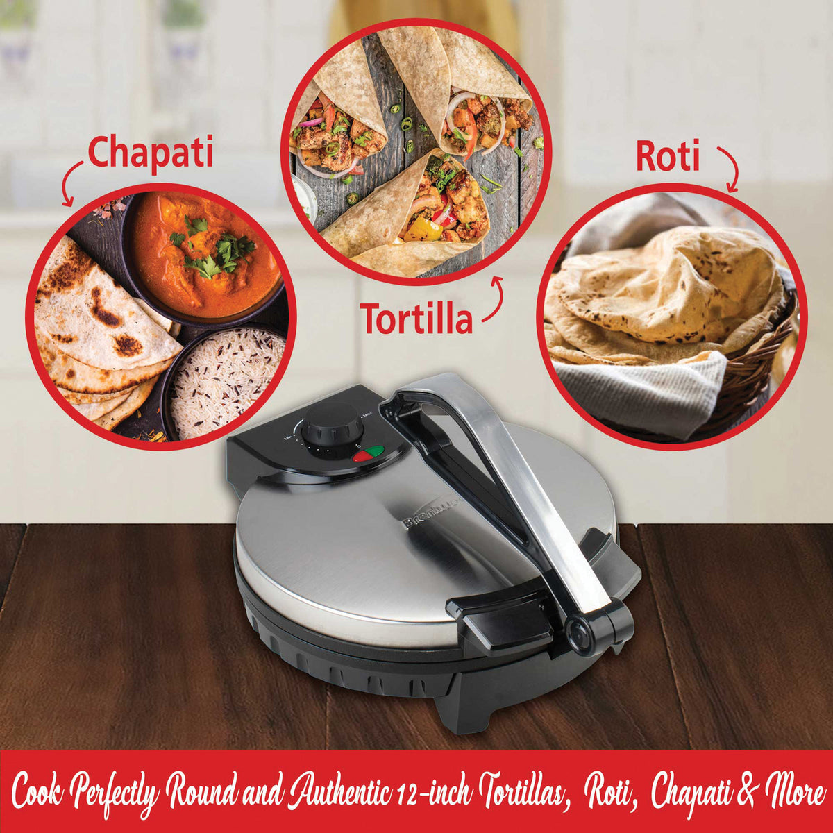 Brentwood Nonstick Electric Tortilla Maker (10 In.) - 2