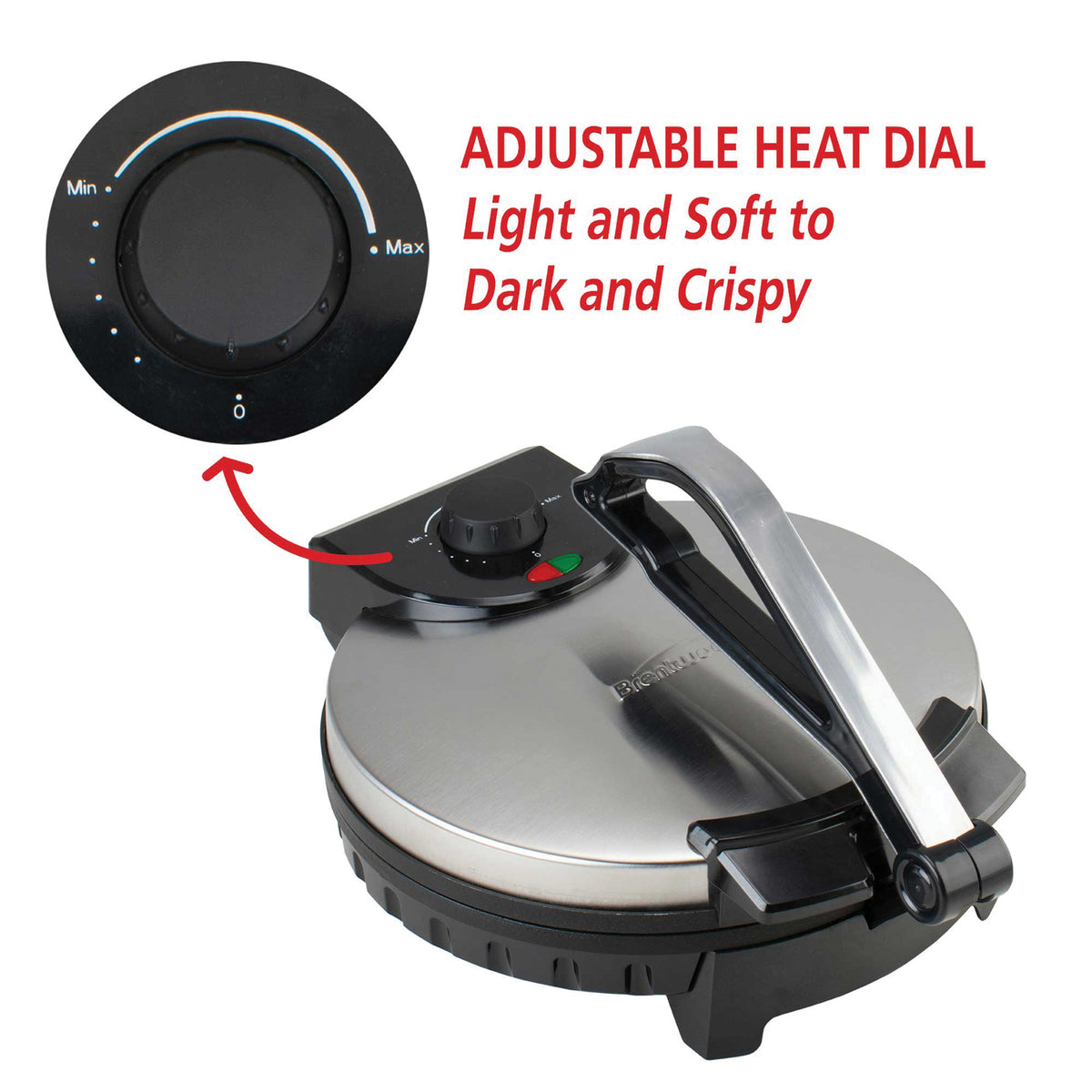 Brentwood 1,200-Watt 12-In. Nonstick Electric Tortilla Maker - 3
