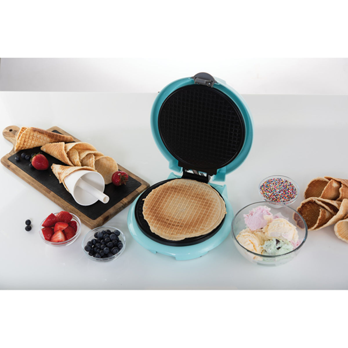 Brentwood Just for Fun Waffle Cone Maker — Blue - 6
