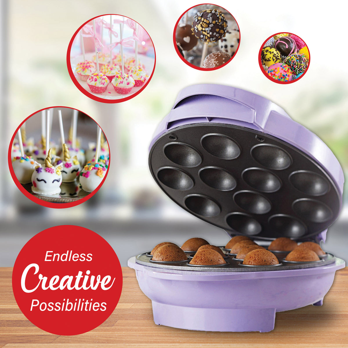 Brentwood Just for Fun Nonstick Electric Cake Pop Maker - 8