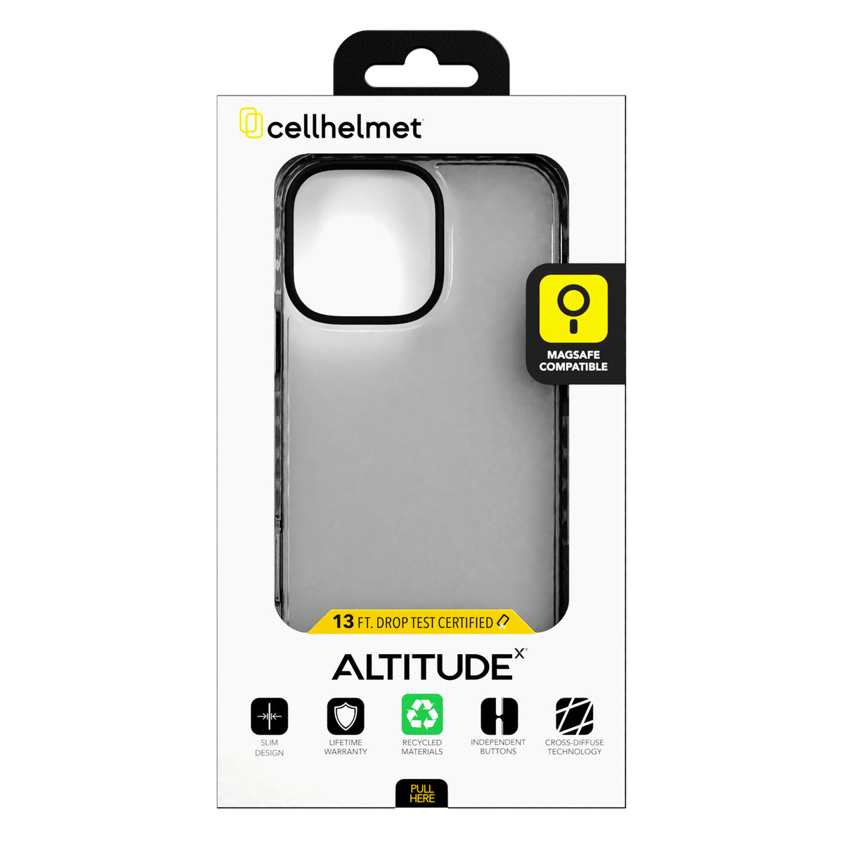Cellhelmet Altitude X Series Case (iPhone 16 Pro Max; Crystal Clear) - 3