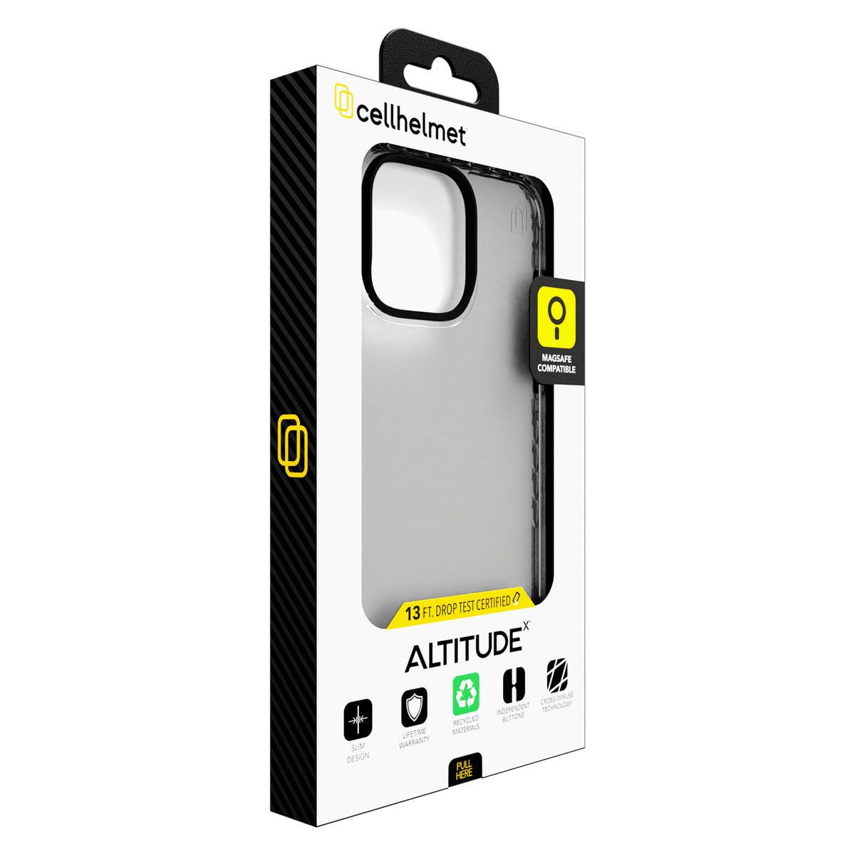 Cellhelmet Altitude X Series Case (iPhone 16 Pro Max; Crystal Clear) - 6