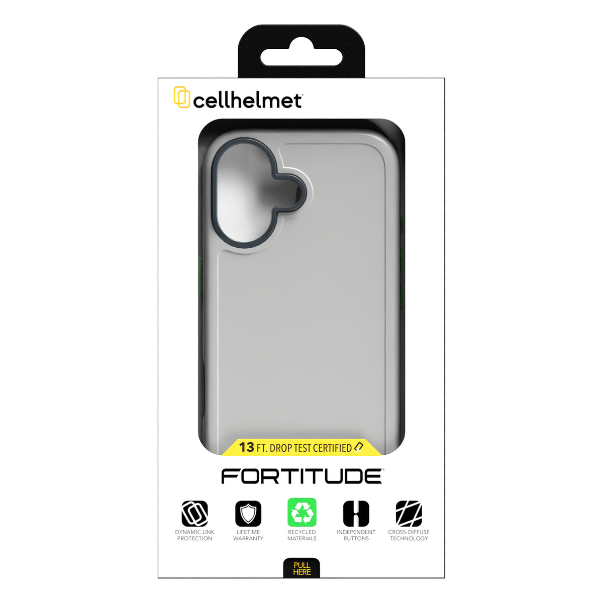 Cellhelmet Fortitude Series MagSafe-Compatible Case (iPhone 17; Hyper — Gray - 14