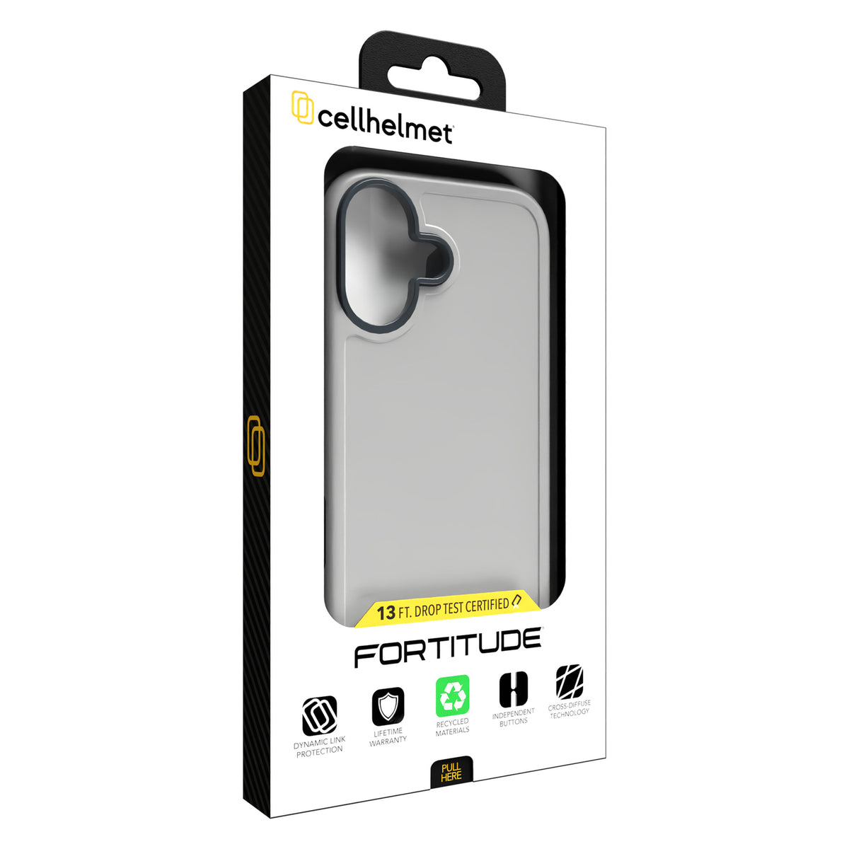 Cellhelmet Fortitude Series MagSafe-Compatible Case (iPhone 17; Hyper — Gray - 15