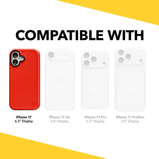 Cellhelmet Fortitude Series MagSafe-Compatible Case (iPhone 17; Chili — Red