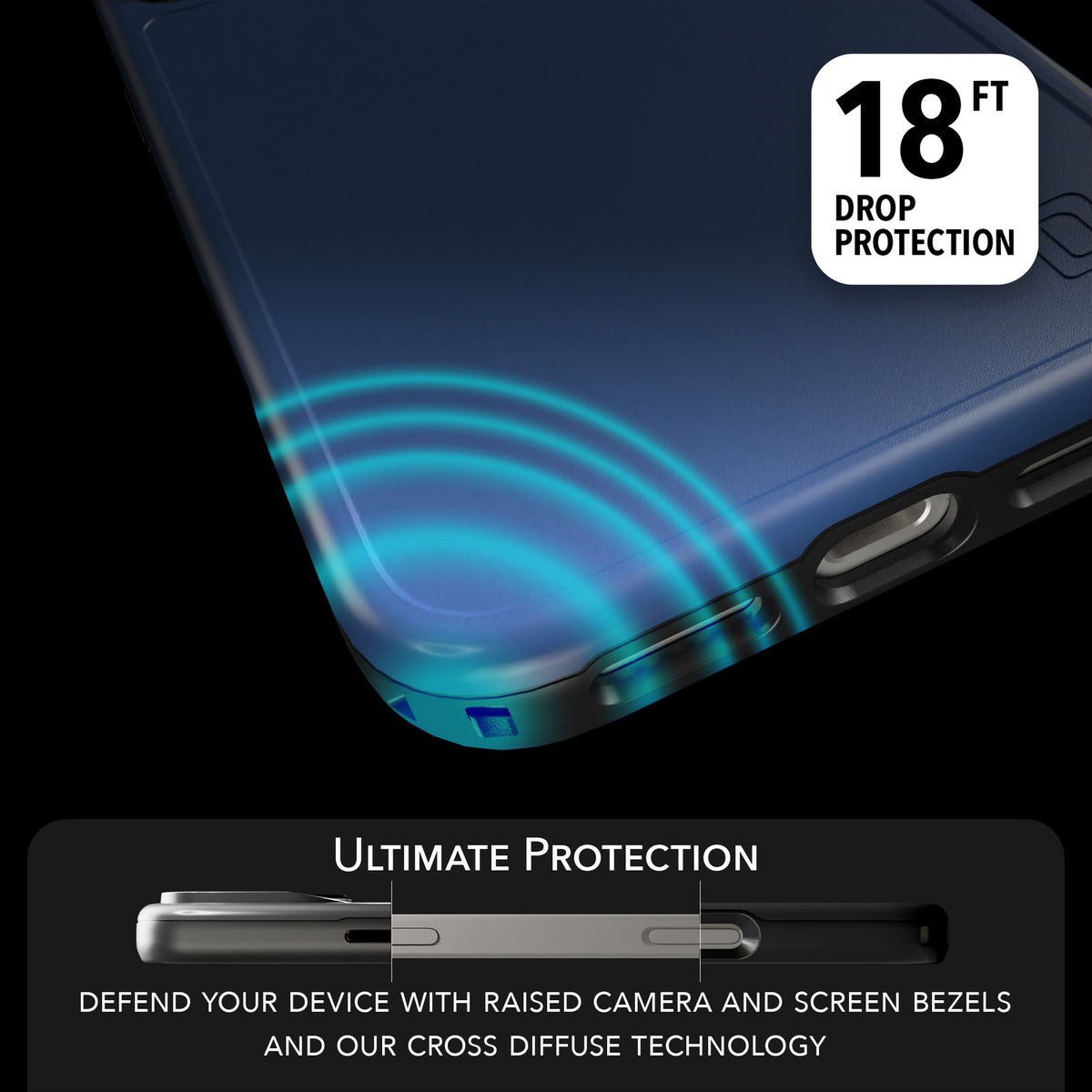 Cellhelmet Fortitude Series MagSafe-Compatible Case (iPhone 17 Pro Max — Blue - 2