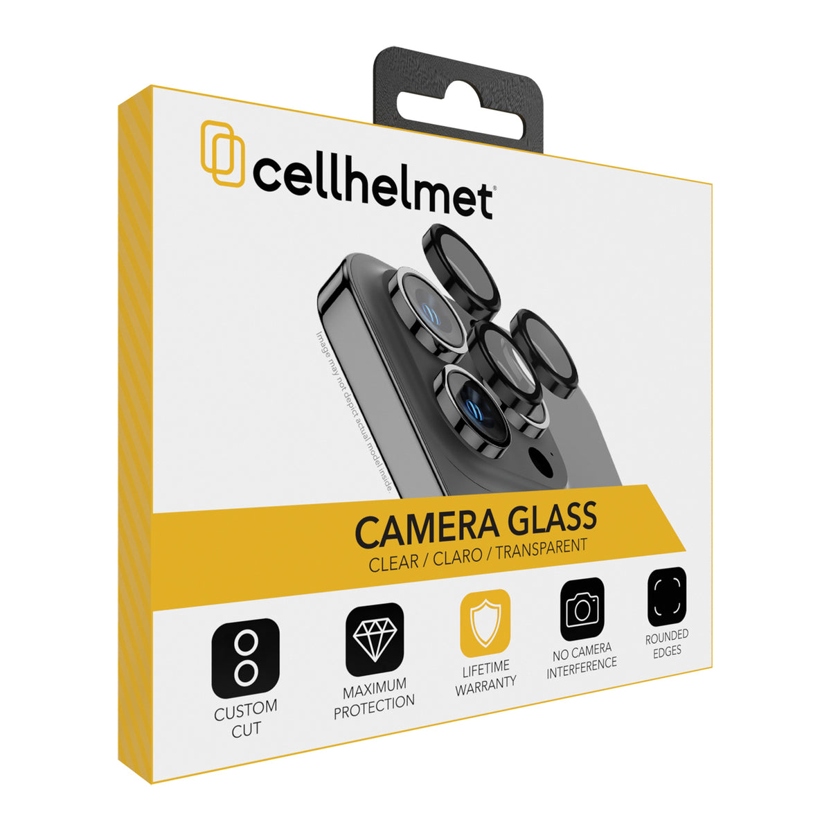 Cellhelmet TEMP-3-CMRA-iPHONE-15 Tempered Camera Glass - 9