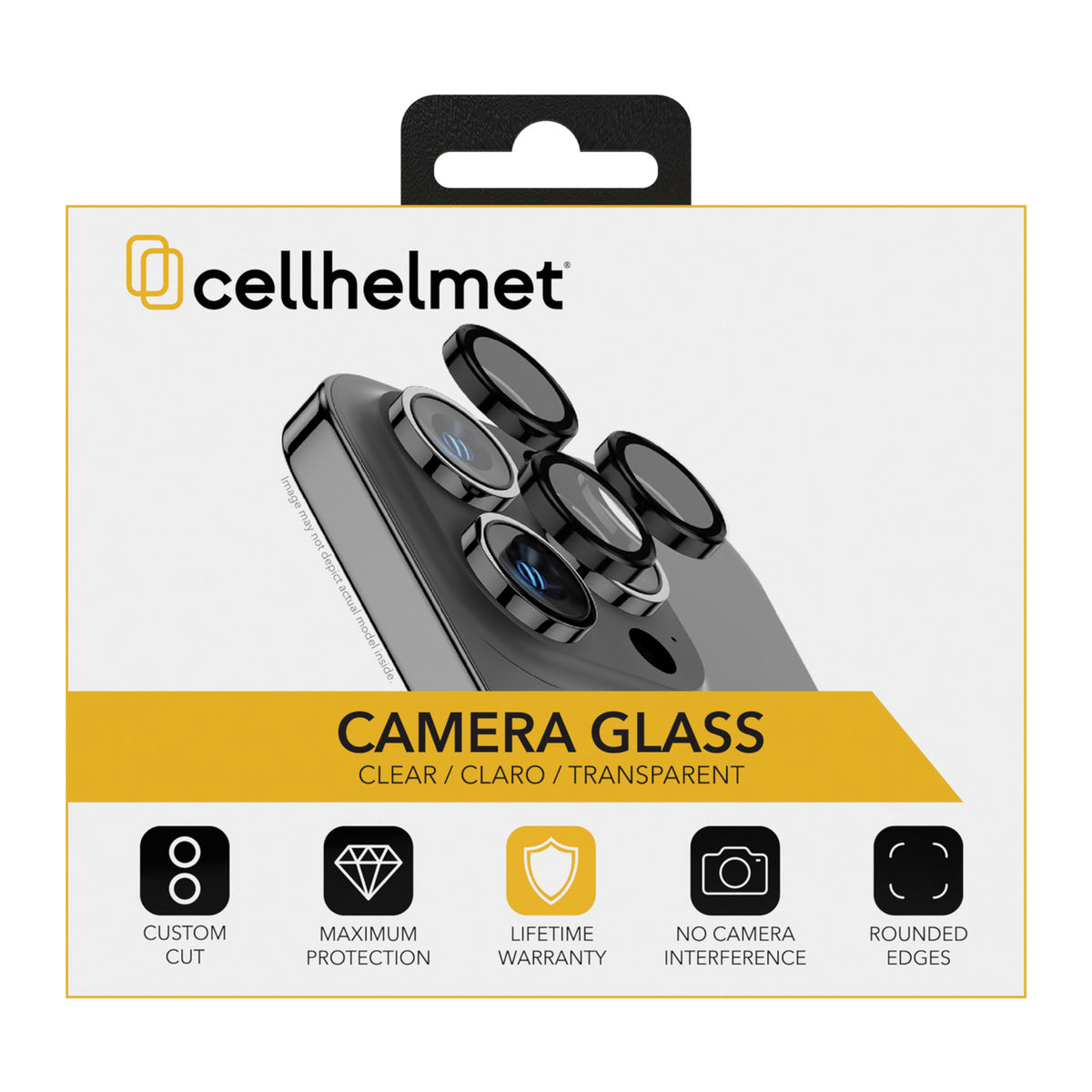 Cellhelmet TEMP-3-CMRA-iPHONE-15 Tempered Camera Glass - 4