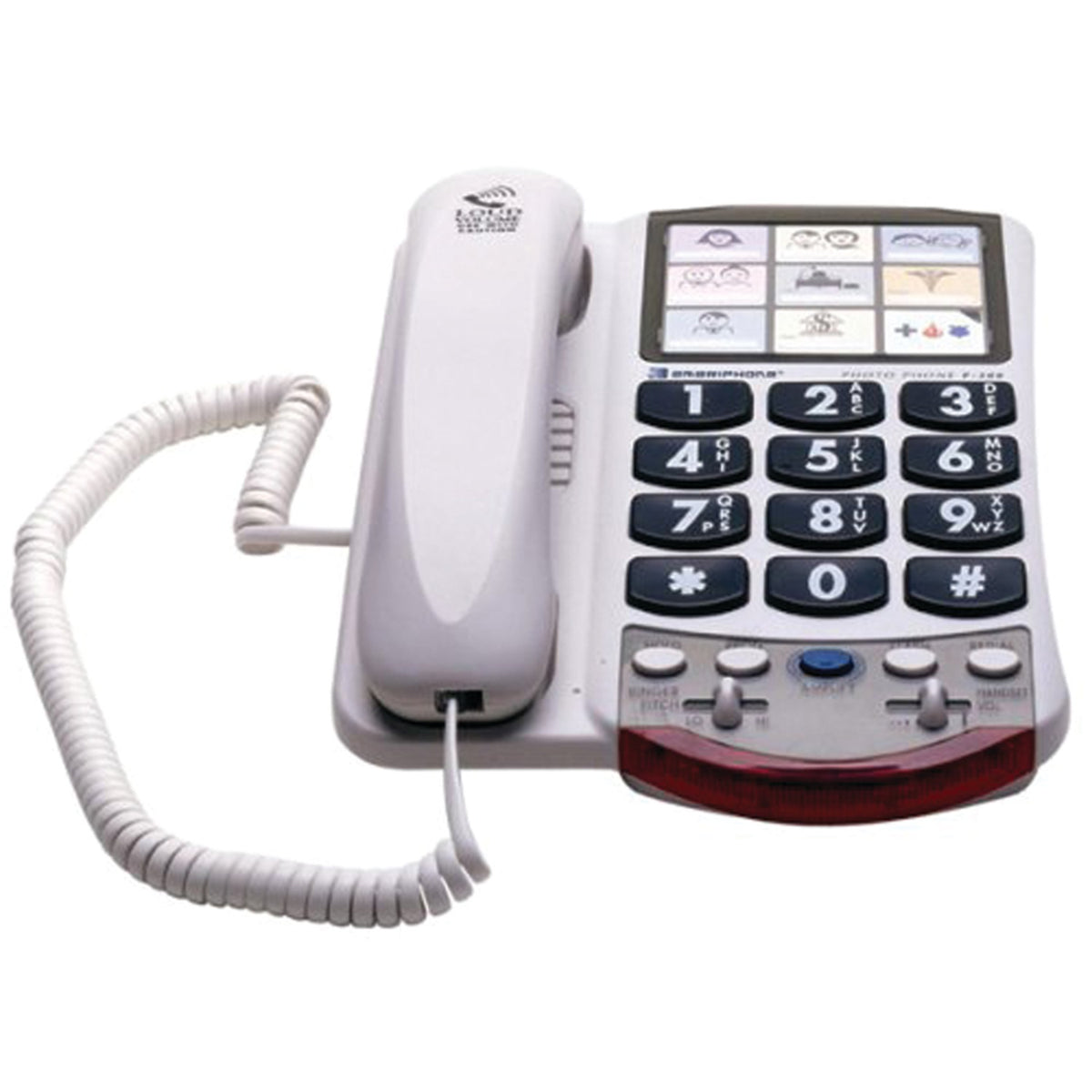 Clarity Amplified Corded Photo Phone, White - 6