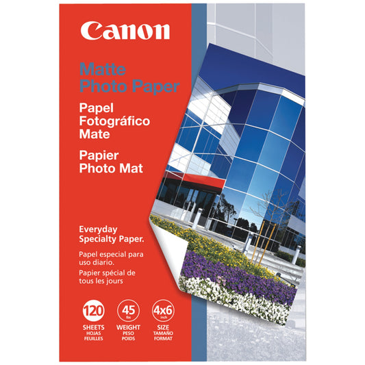 Canon 4-In. X 6-In. Matte Photo Paper, 120 Count
