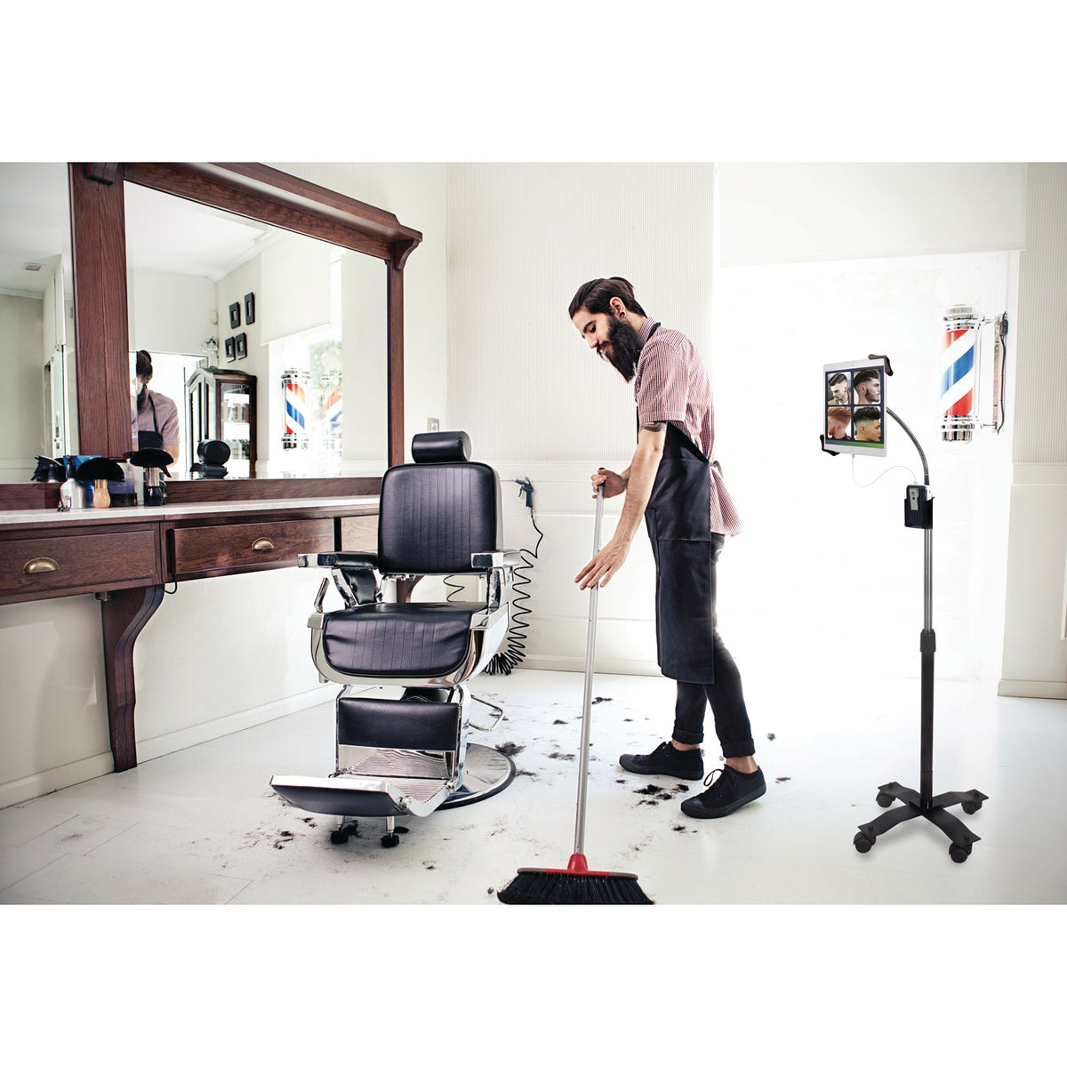 Cta Digital Compact Gooseneck Floor Stand for iPad/Tablet - 22