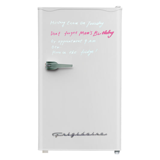 Frigidaire 3.2-Cu.-Ft. 65-Watt Eraser-Board Door Retro Compact Fridge — White