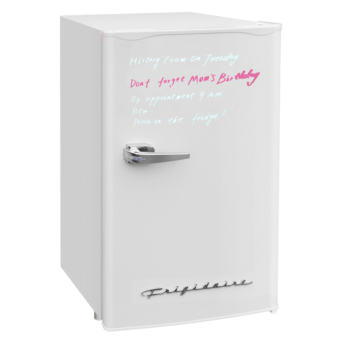 Frigidaire 3.2-Cu.-Ft. 65-Watt Eraser-Board Door Retro Compact Fridge — White - 2