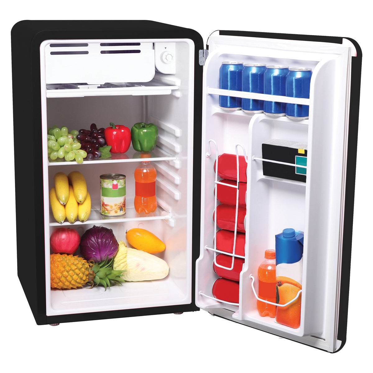 Frigidaire 3.2-Cu.-Ft. 60-Watt Retro Compact Refrigerator (Black) - 4