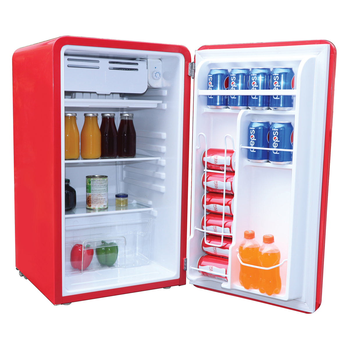 Frigidaire 3.2-Cu.-Ft. 60-Watt Retro Compact Refrigerator (Red) - 3