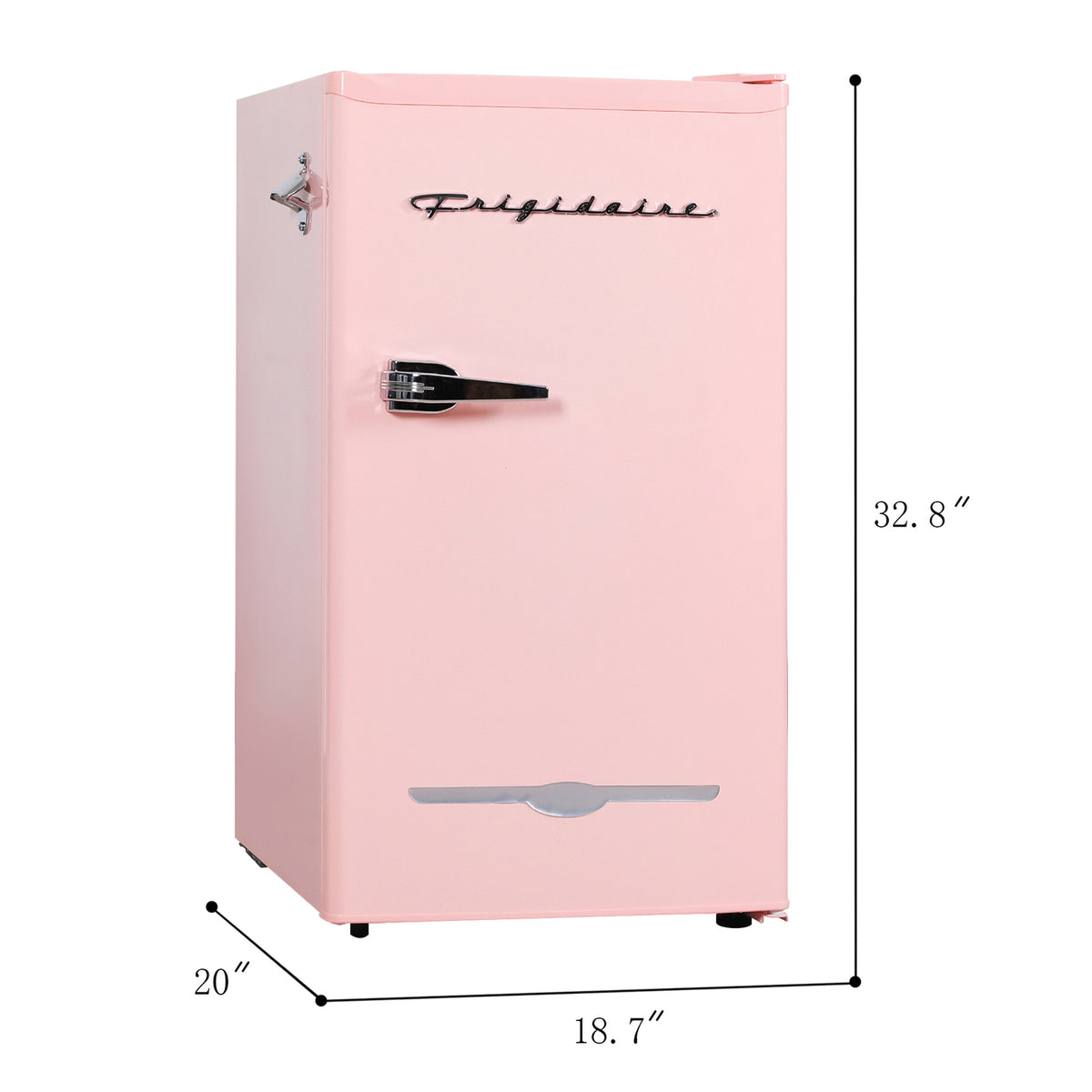 Frigidaire 3.2-Cu.-Ft. 65-Watt Retro Bar Fridge — Pink - 4