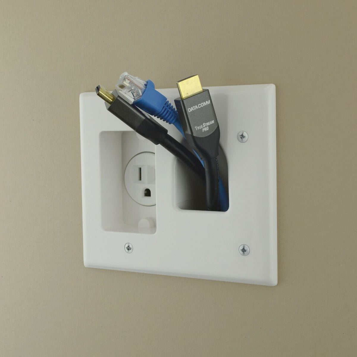 DataComm Electronics Flat Panel TV Cable Organizer Kit - 4