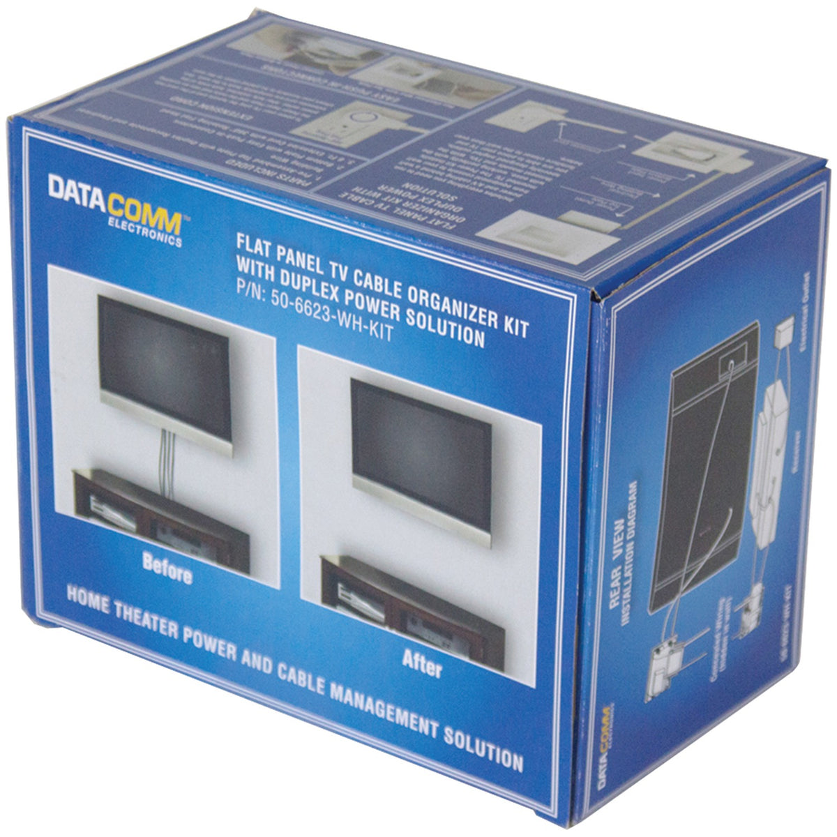 DataComm Electronics Flat Panel TV Cable Organizer Kit - 2