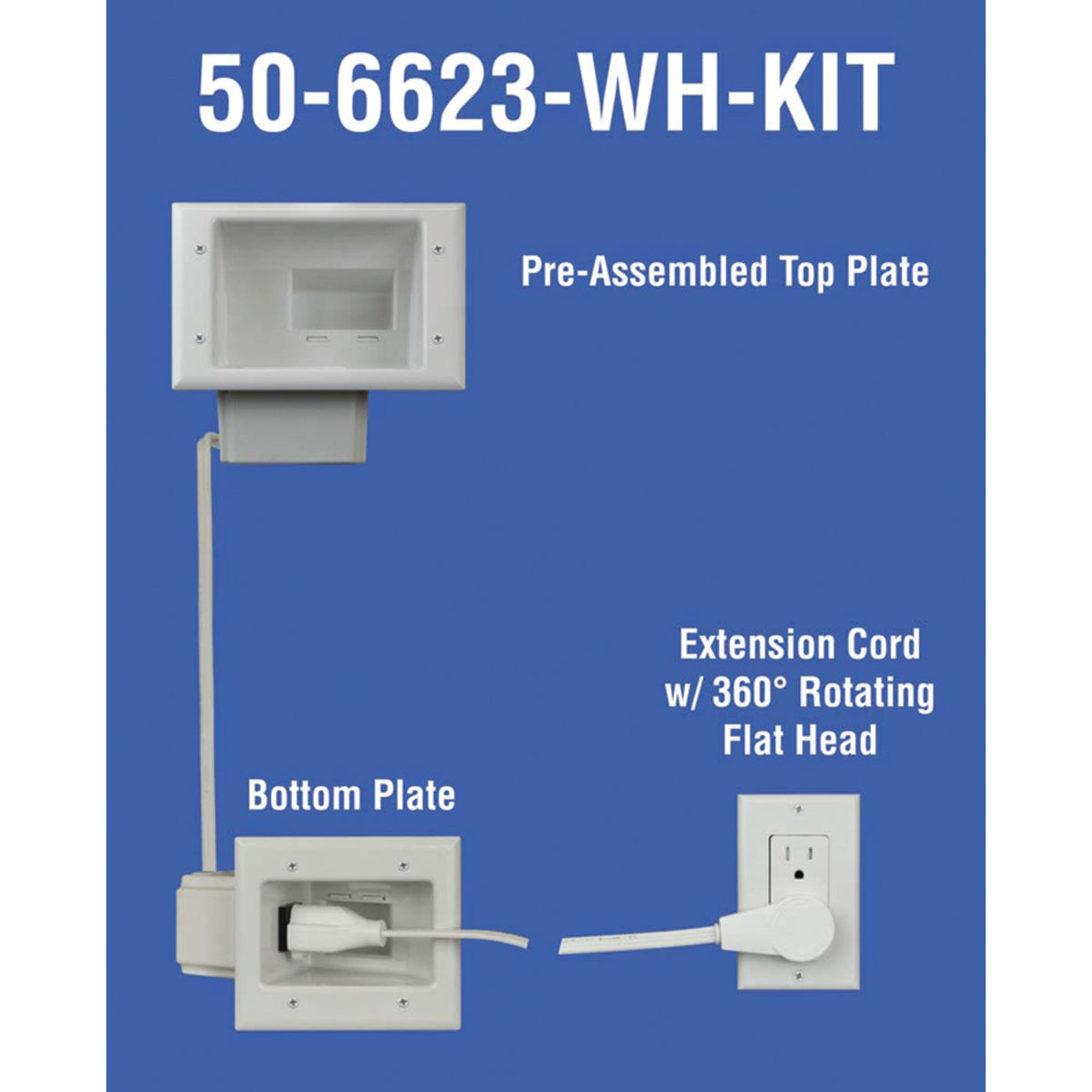 DataComm Electronics Flat Panel TV Cable Organizer Kit - 3